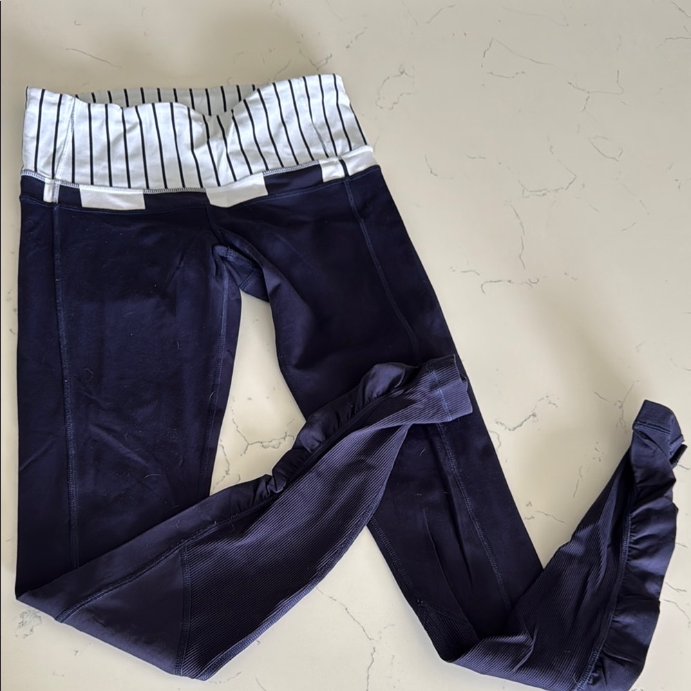 Lululemon speed tights navy white